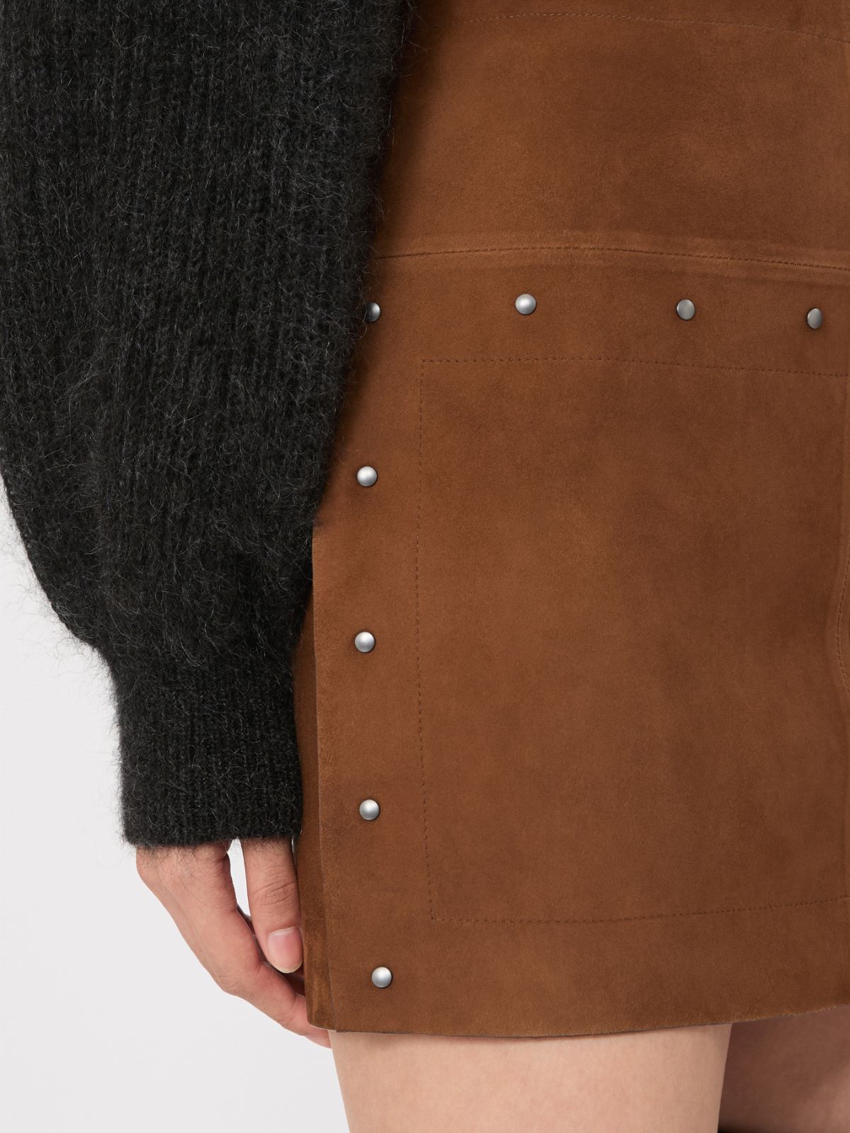 Short suede skirt - BROWN - Max Mara - 4