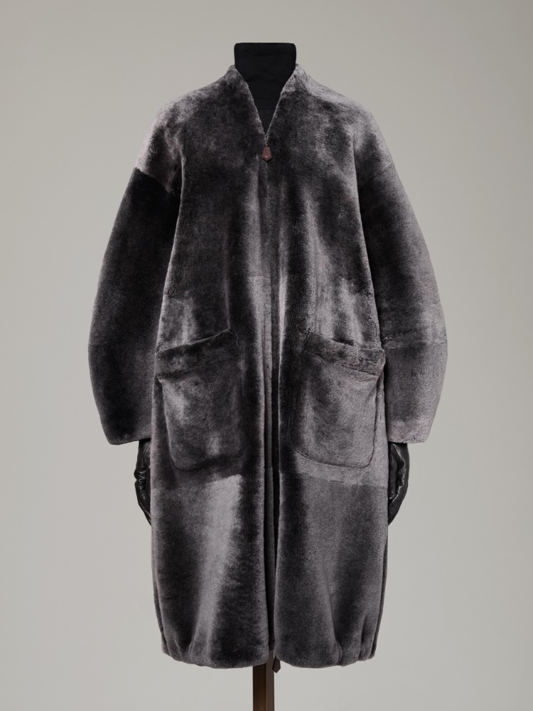 Dwustronna parka ze shearlingu