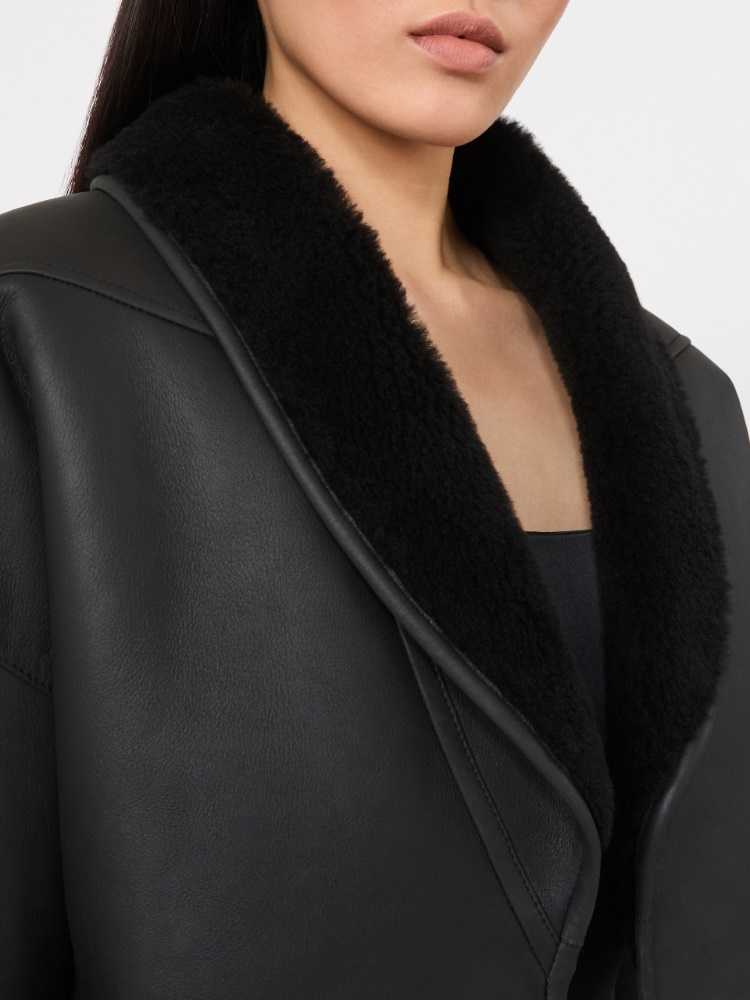 Cropped-Jacke aus Lammfell - ANTHRAZIT - Max Mara - 4