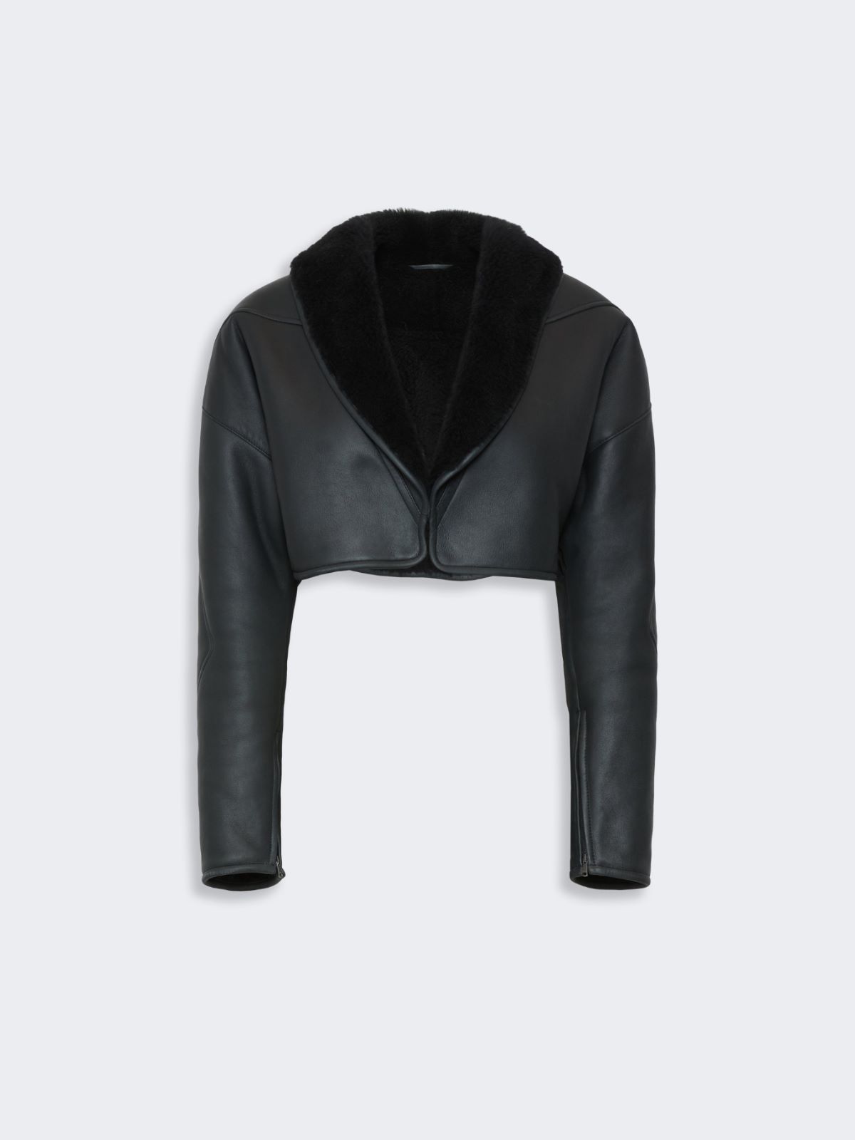 Cropped-Jacke aus Lammfell - ANTHRAZIT - Max Mara - 5