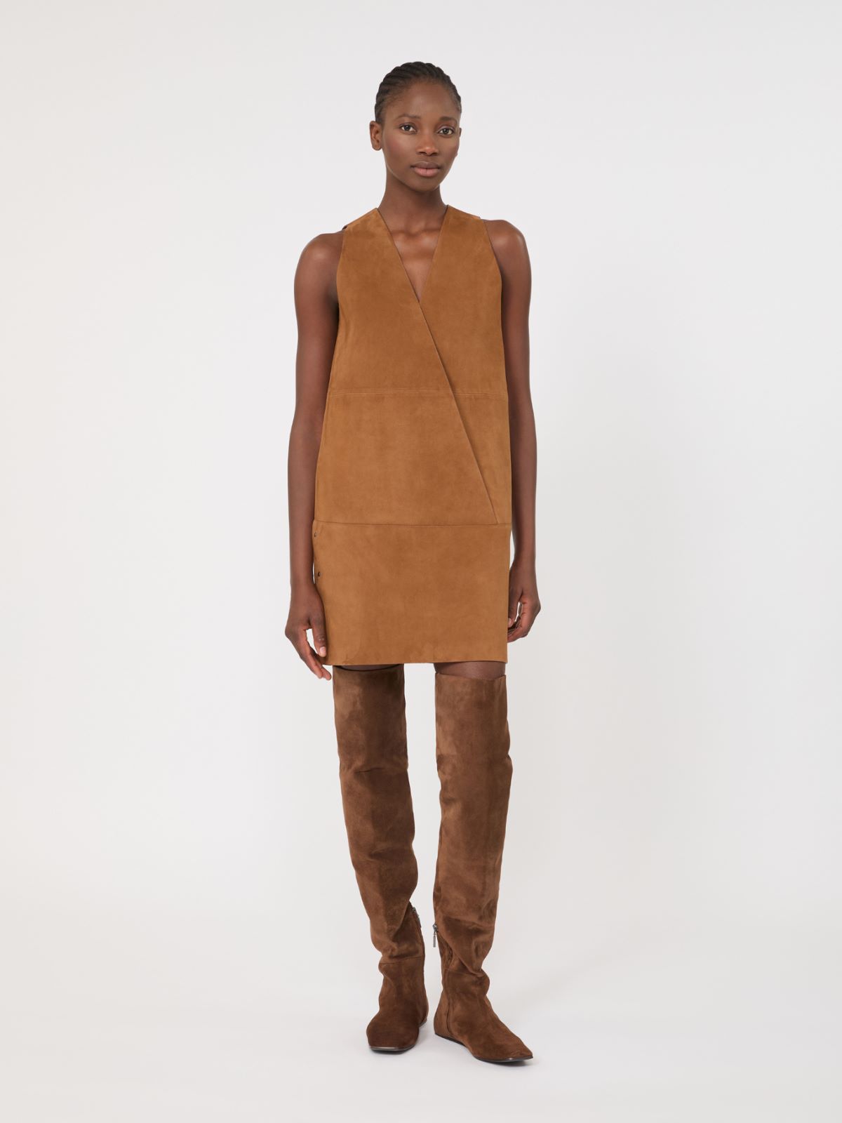 Short suede dress - CAMEL - Max Mara - 2