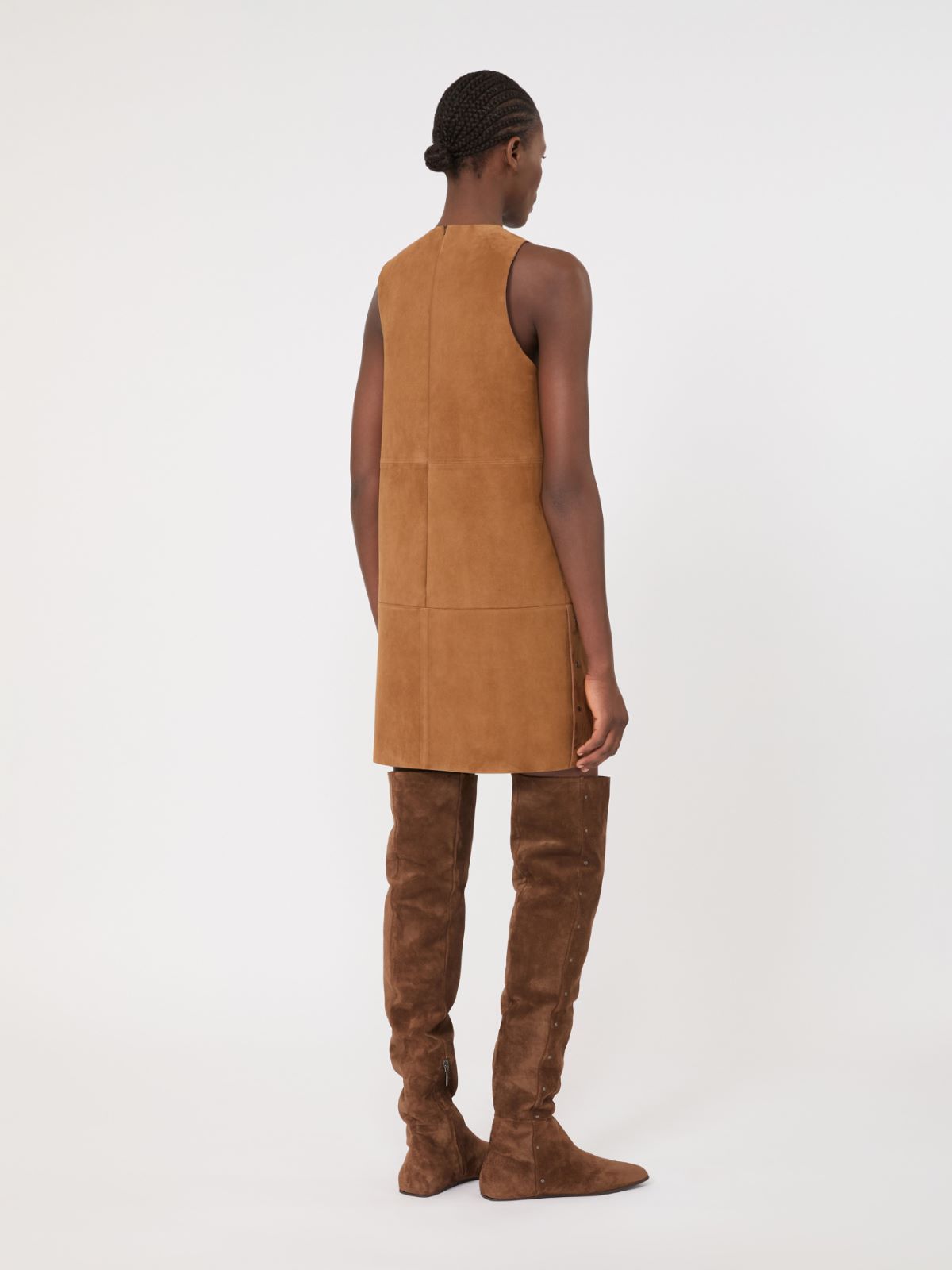 Short suede dress - CAMEL - Max Mara - 3