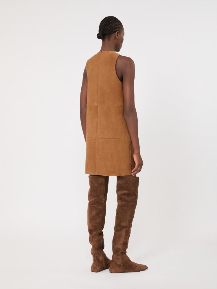 Short suede dress - CAMEL - Max Mara - 3