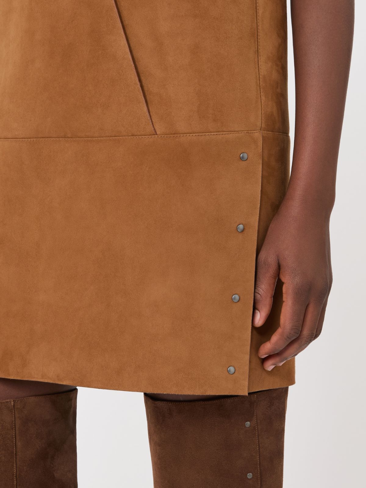 Short suede dress - CAMEL - Max Mara - 4