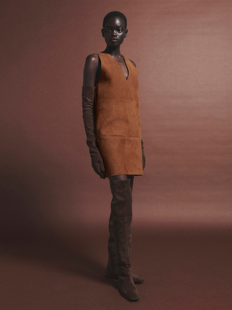 Short suede dress + CAMEL - Max Mara