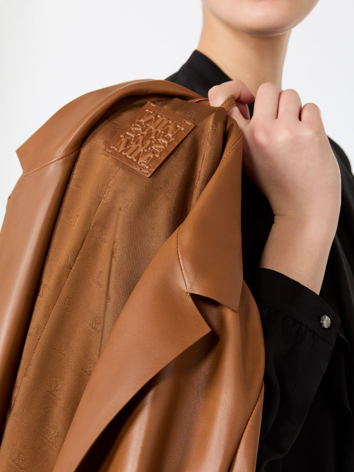 Single-breasted Nappa leather jacket - CUIR DE VACHE - Max Mara - 5