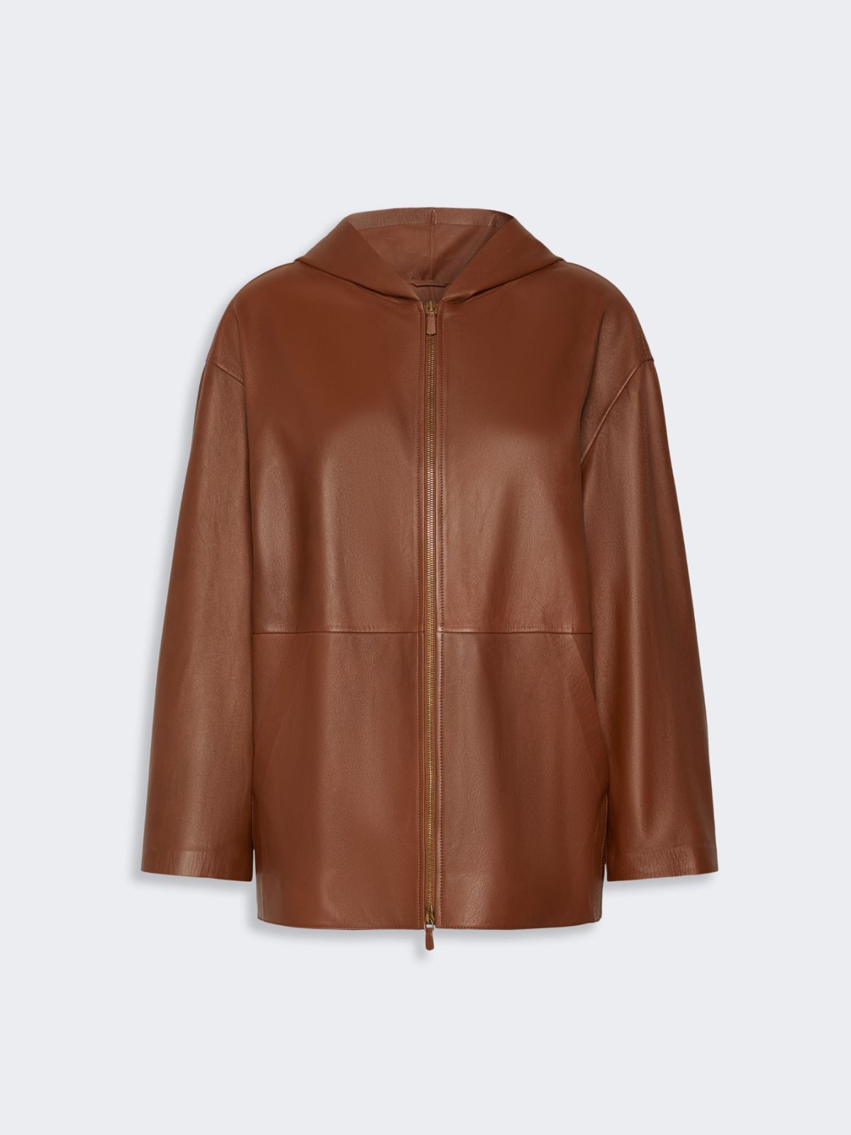 Kurtka z kapturem ze skóry nappa - TYTONIOWY - Max Mara - 5