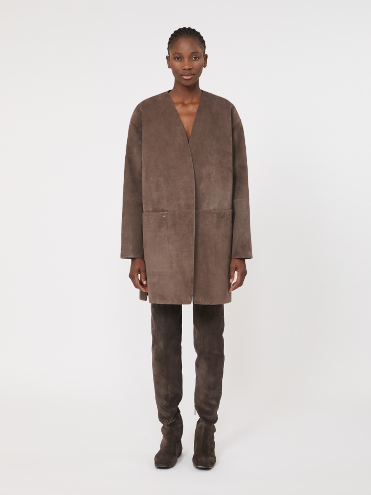 Pardessus en cuir suédé - BOUE - Max Mara - 2