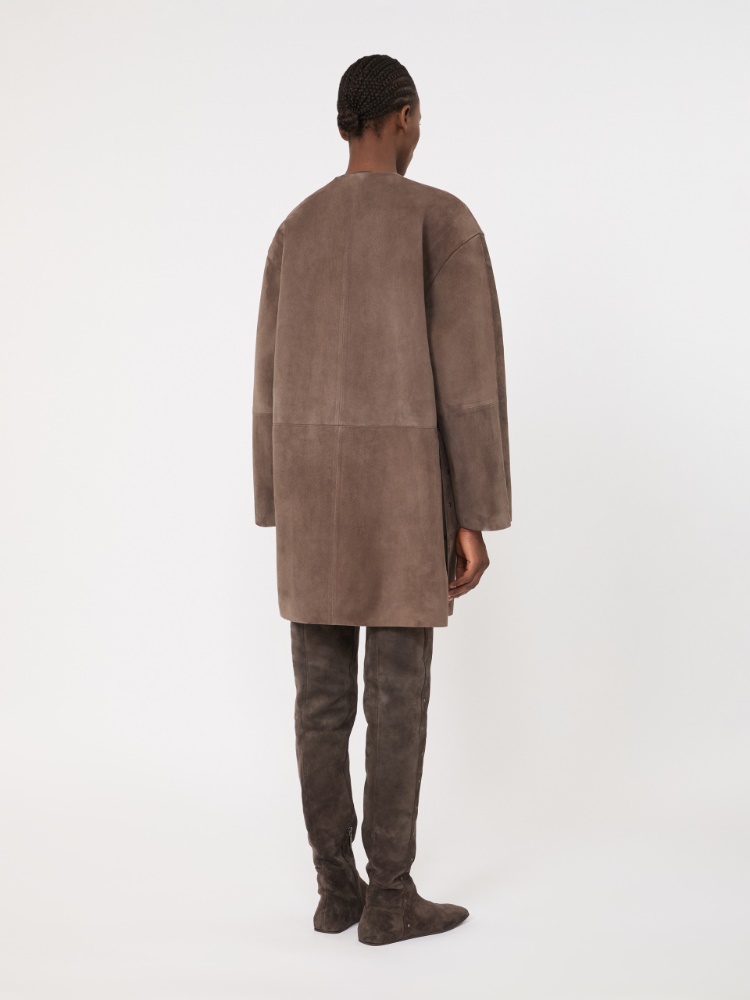 Pardessus en cuir suédé - BOUE - Max Mara - 3