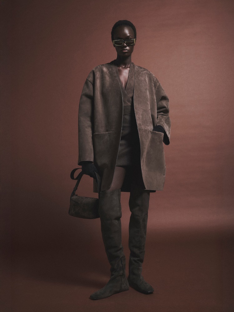 Pardessus en cuir suédé + BOUE - Max Mara