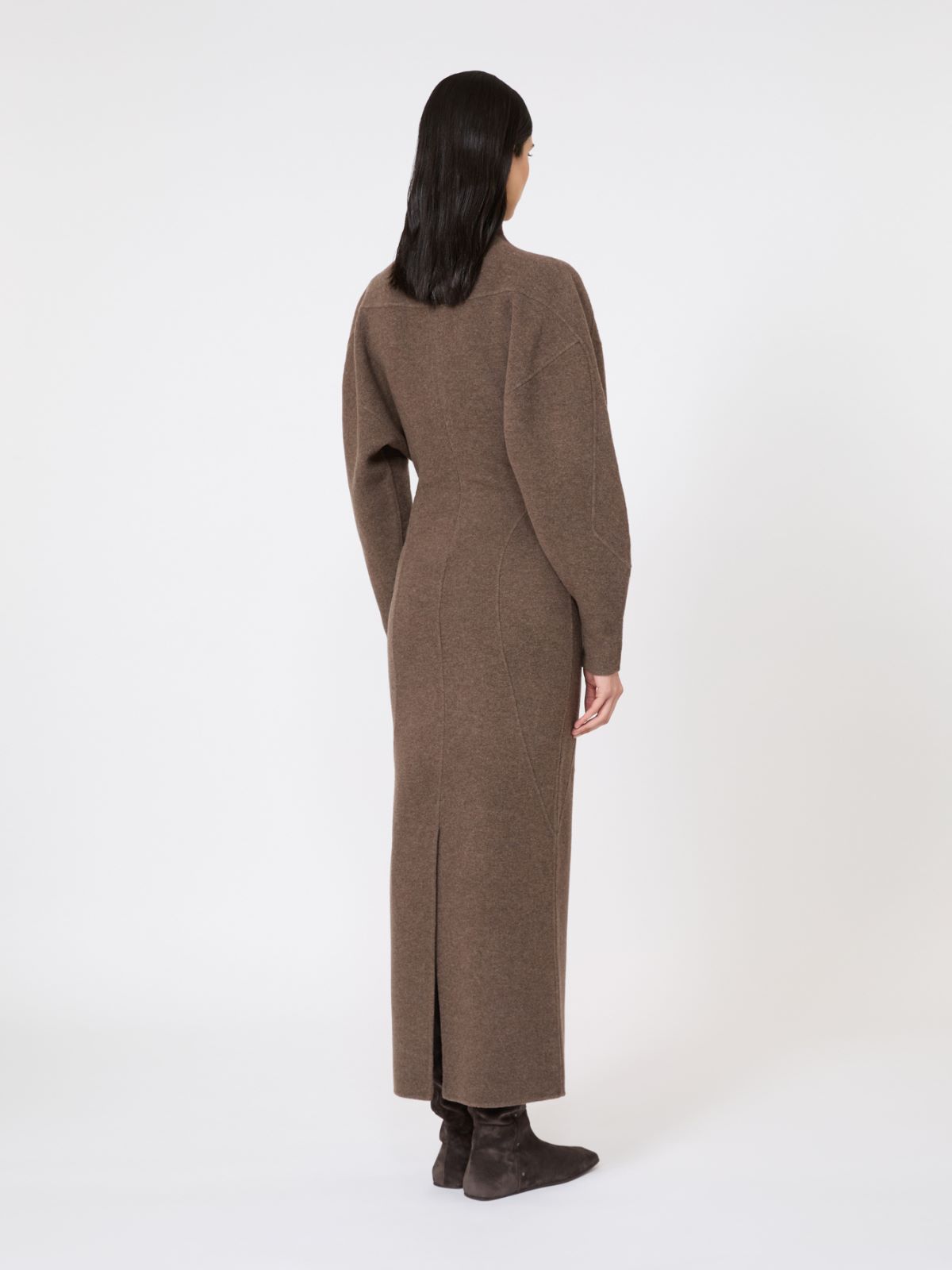 Sukienka z dżerseju z wełny i kaszmiru - BŁOTNY - Max Mara - 3