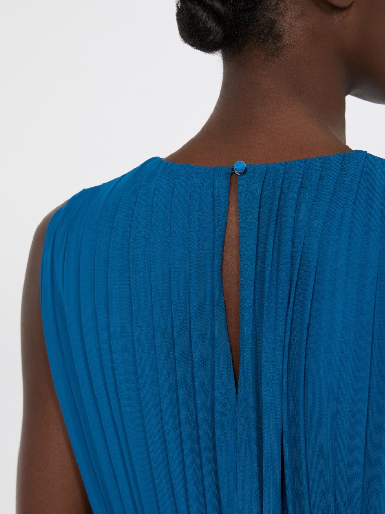 Pleated jersey dress - NAVY - Max Mara - 4
