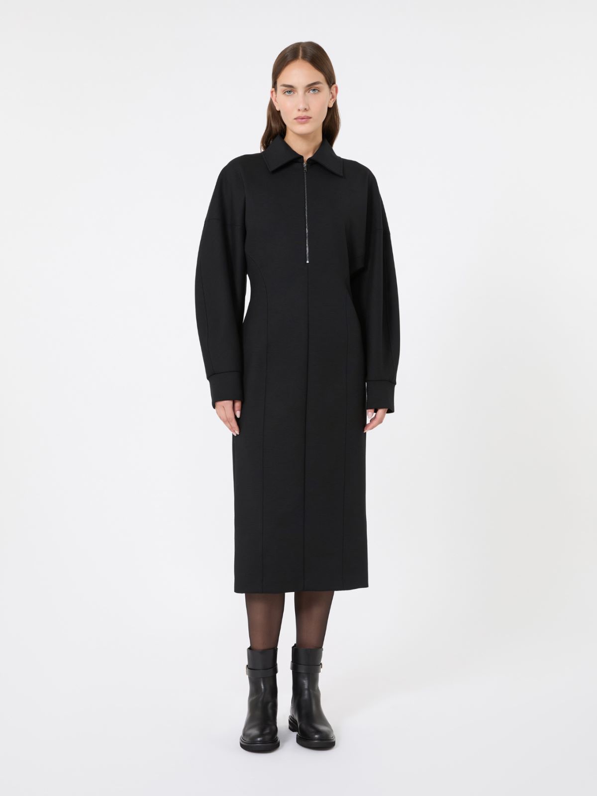 Wool and Lyocell jersey dress - NOIR - Max Mara - 2