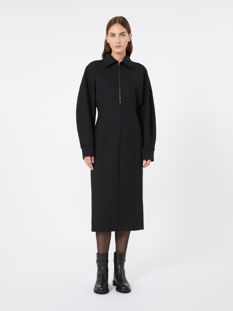 Wool and Lyocell jersey dress - NOIR - Max Mara - 2