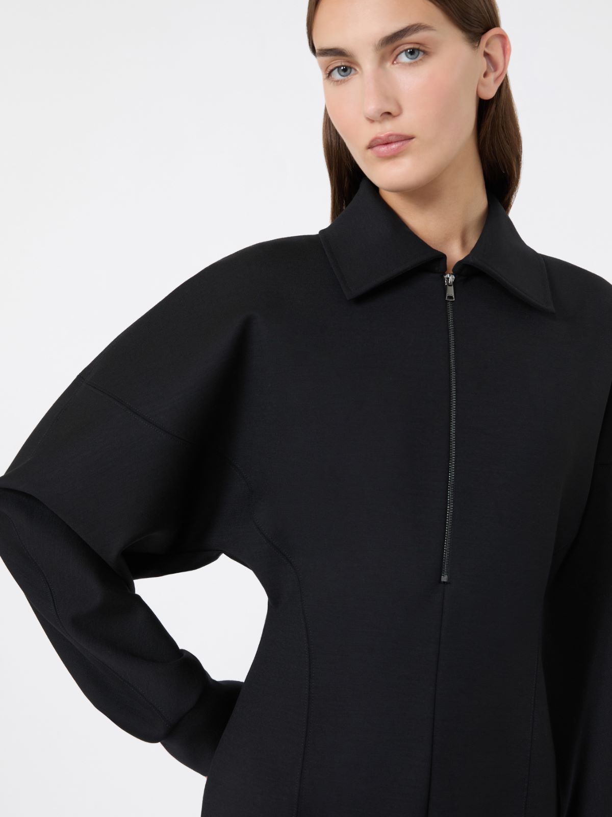 Wool and Lyocell jersey dress - NOIR - Max Mara - 4
