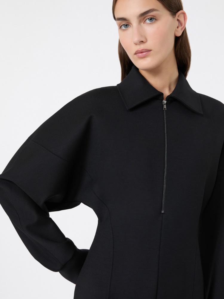 Wool and Lyocell jersey dress - NOIR - Max Mara - 4