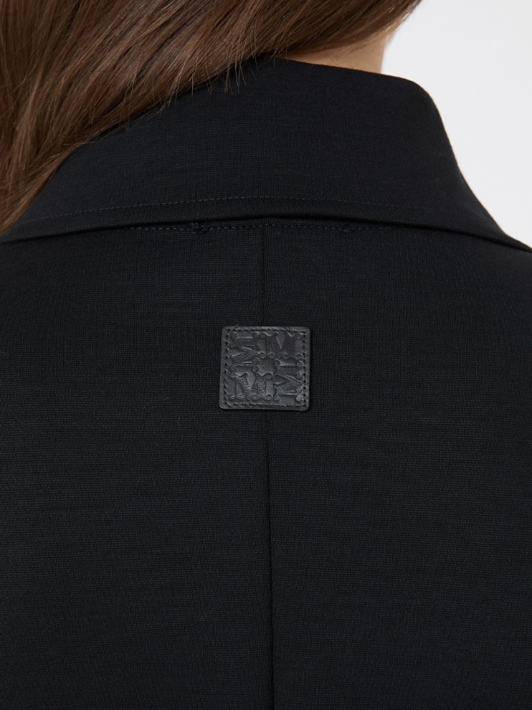 Wool and Lyocell jersey dress - BLACK