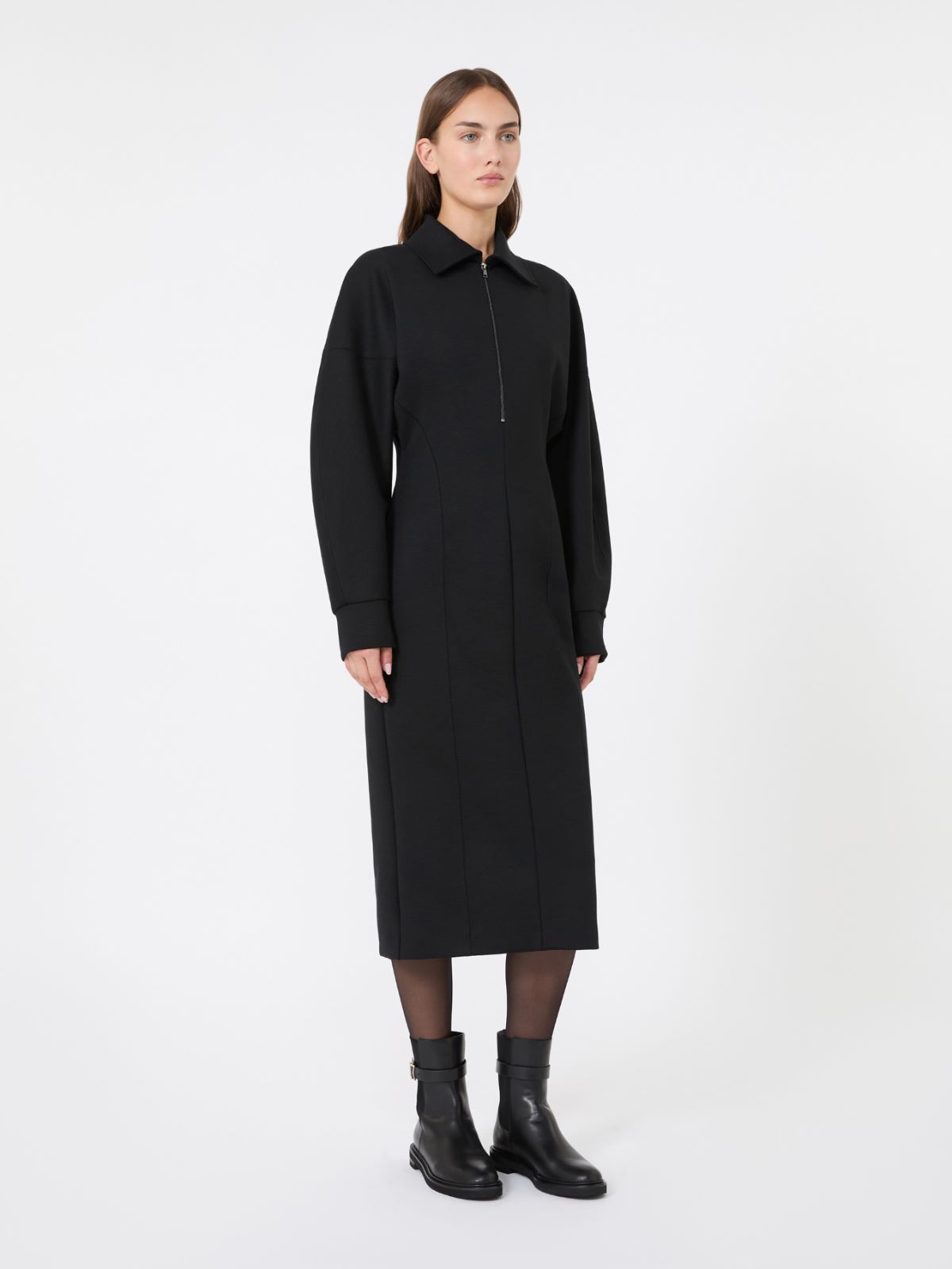 Wool and Lyocell jersey dress - SCHWARZ