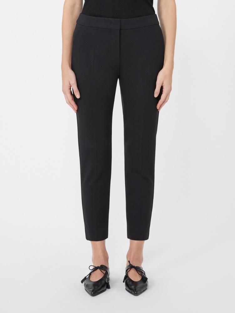 Viscose jersey trousers - BLACK - 2