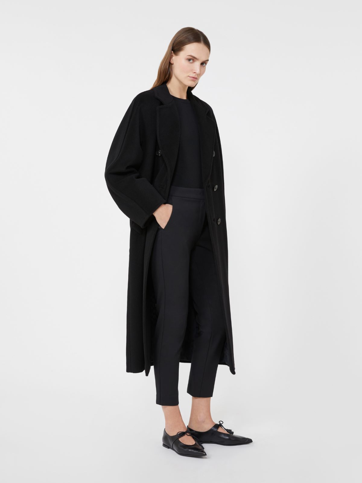 Viscose jersey trousers - BLACK