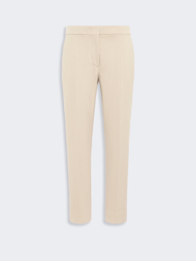Viscose jersey trousers - STONE