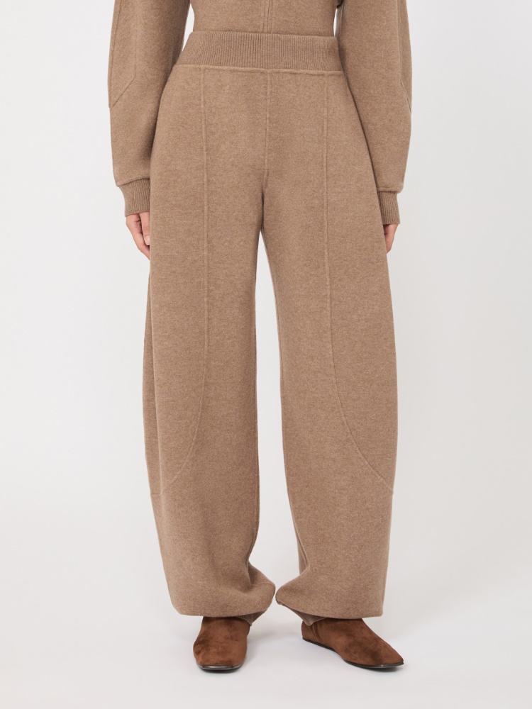 Wool and cashmere jogging trousers - BEIGE - Max Mara - 2