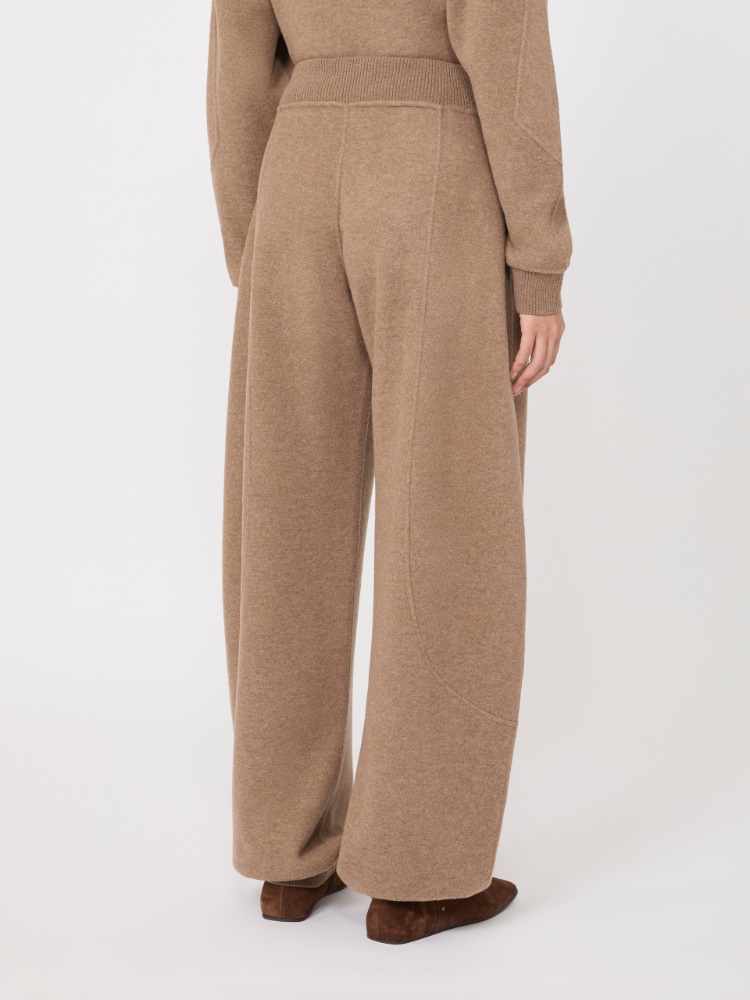 Wool and cashmere jogging trousers - BEIGE - Max Mara - 3