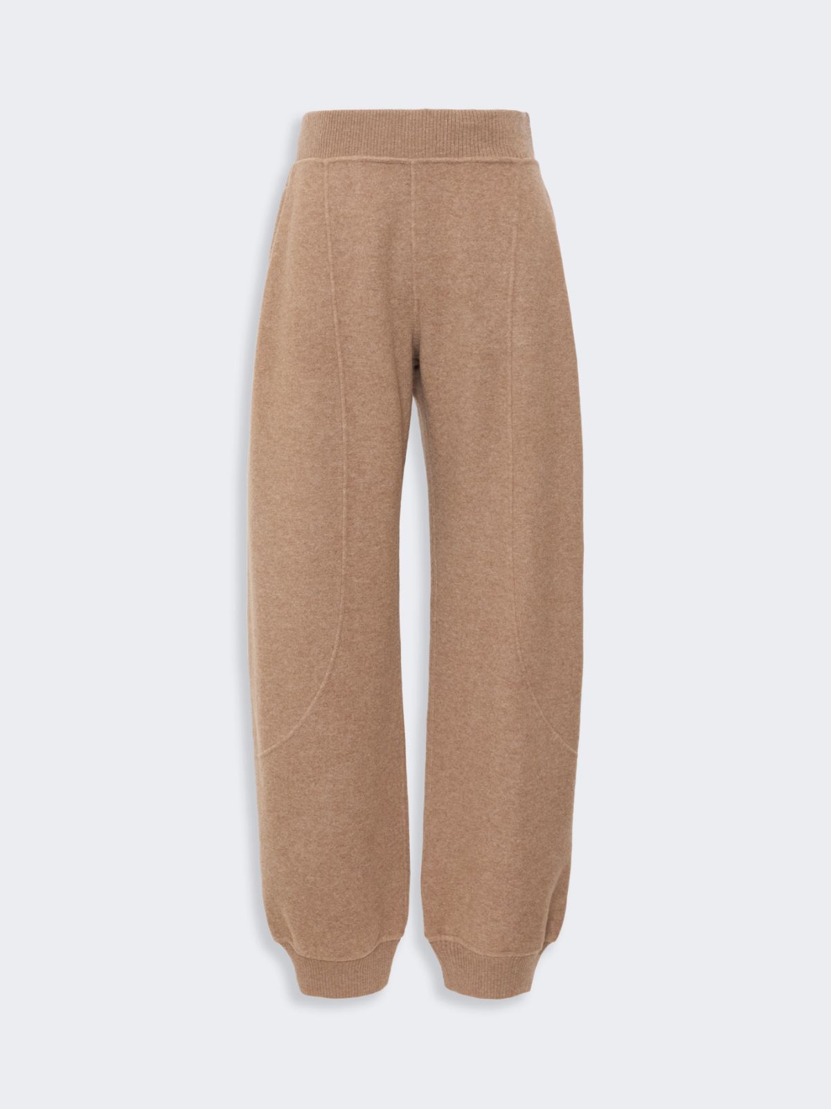 Wool and cashmere jogging trousers - BEIGE - Max Mara - 5