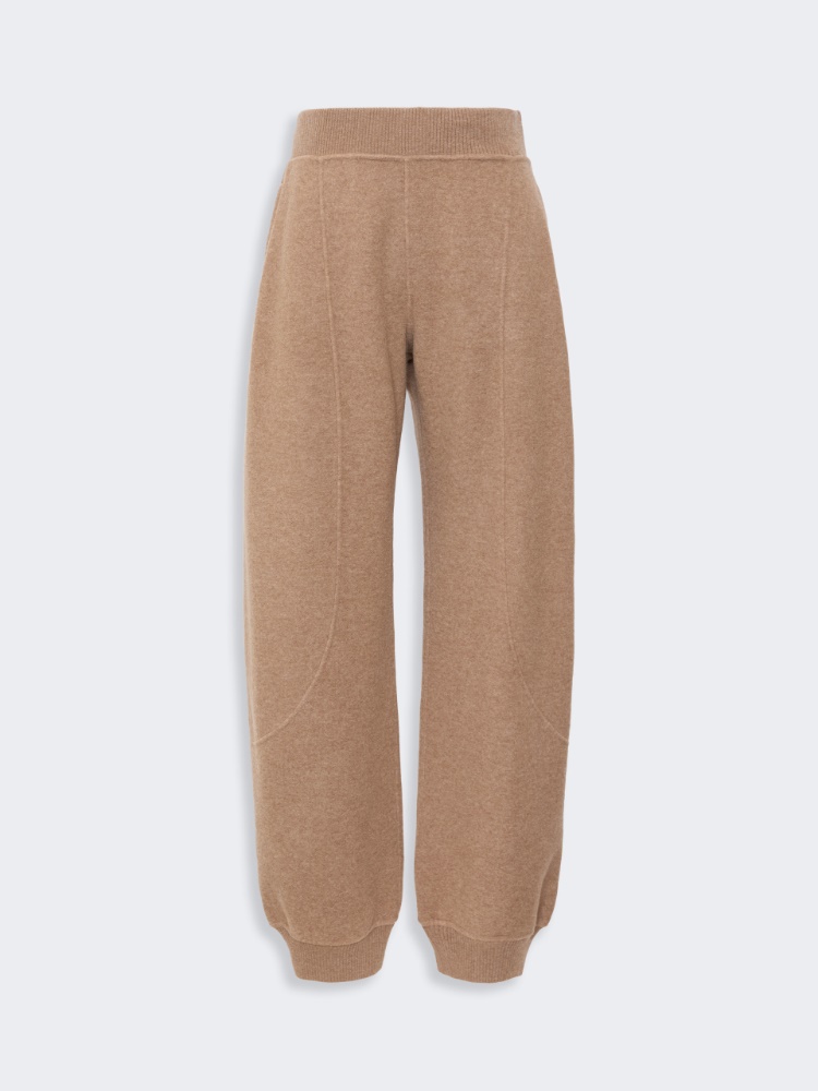 Wool and cashmere jogging trousers - BEIGE