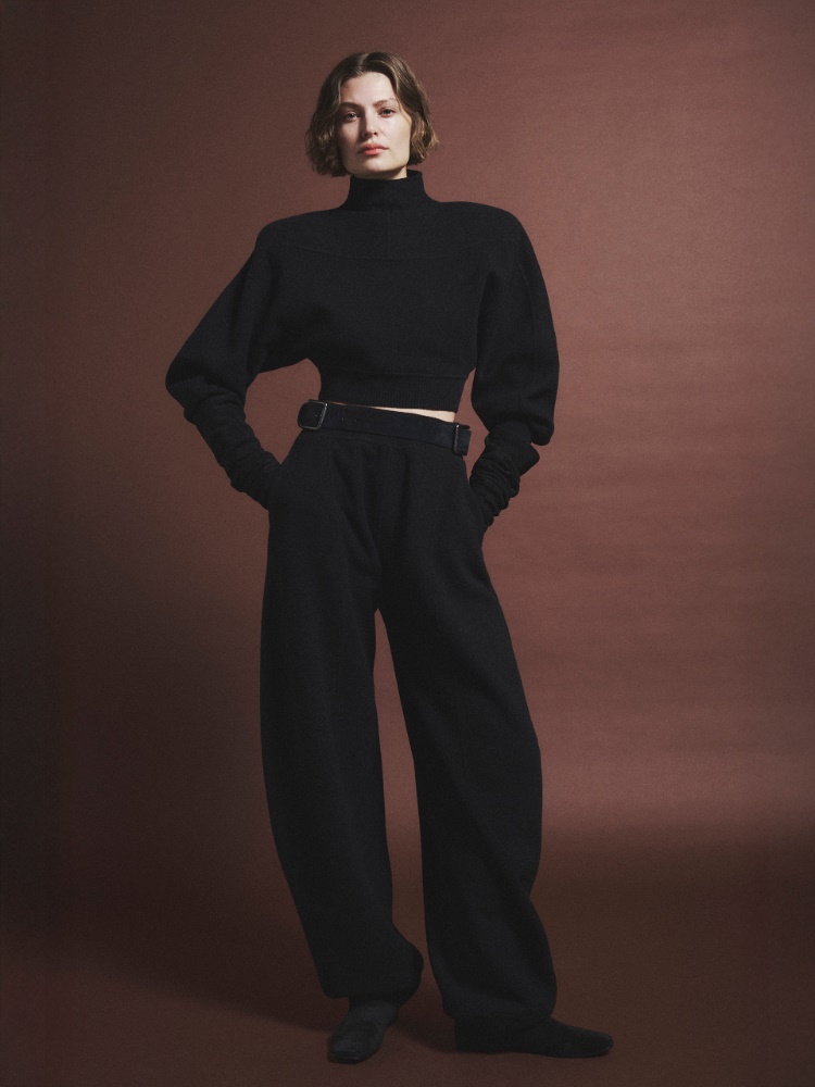 [チェスト] ウール カシミヤ ジャージー パンツ + DARK GREY - Max Mara
