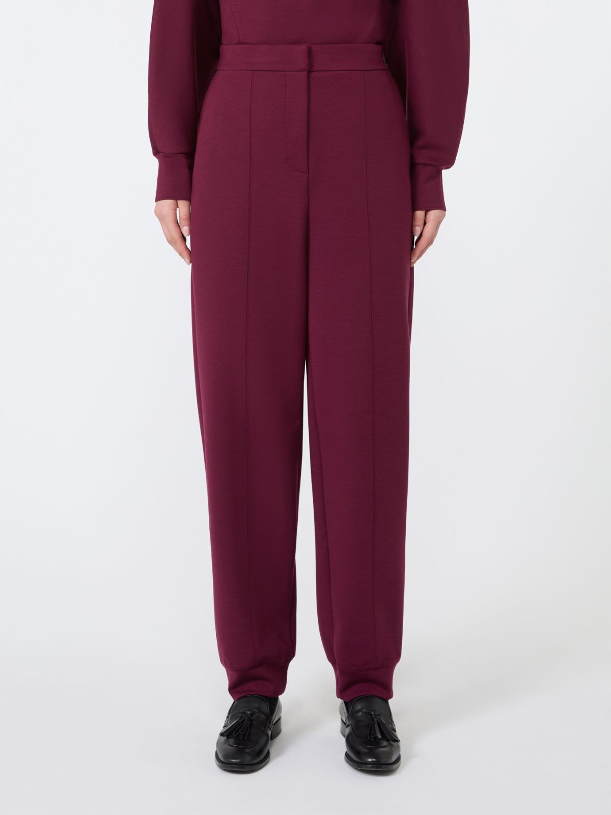 Wool-blend jersey joggers - DE COLOR VINO - Max Mara - 2