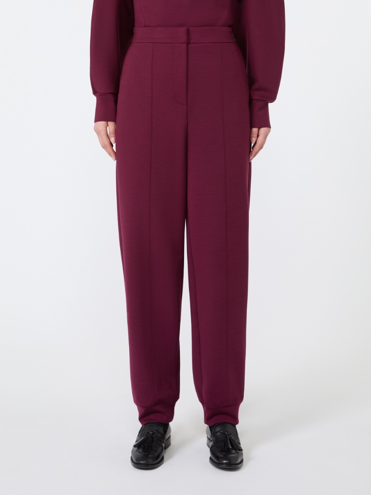 Wool-blend jersey joggers - DE COLOR VINO - Max Mara - 2