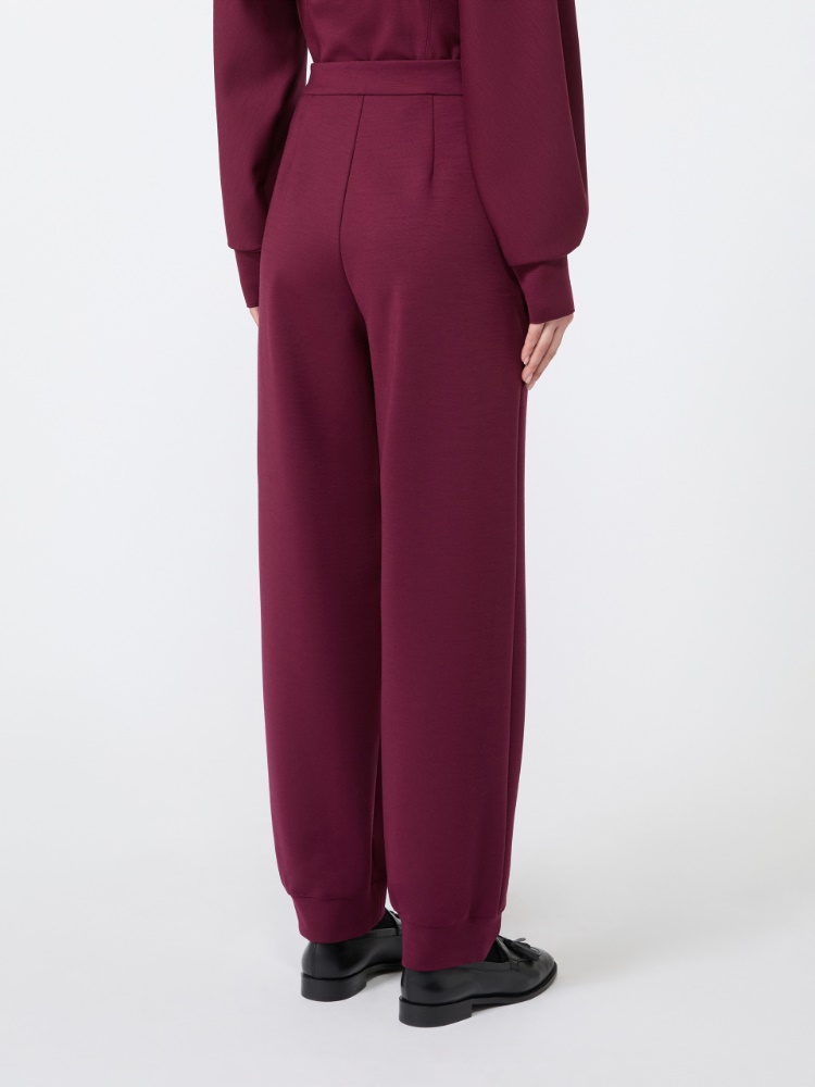 Wool-blend jersey joggers - DE COLOR VINO - Max Mara - 3