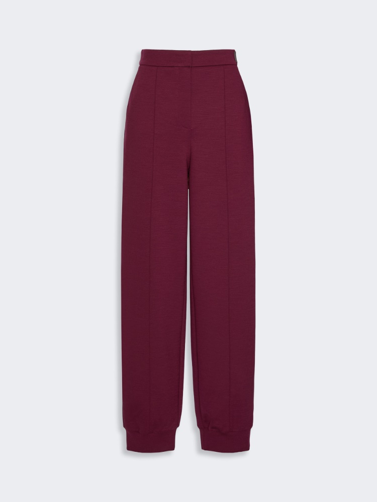 Wool-blend jersey joggers - DE COLOR VINO - Max Mara - 5