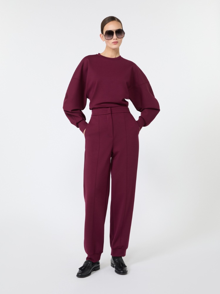 Wool-blend jersey joggers - DE COLOR VINO