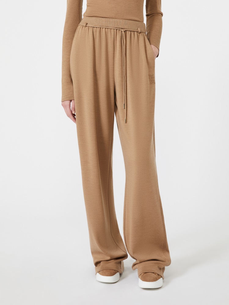 Double wool jersey trousers - CAMEL - Max Mara - 2