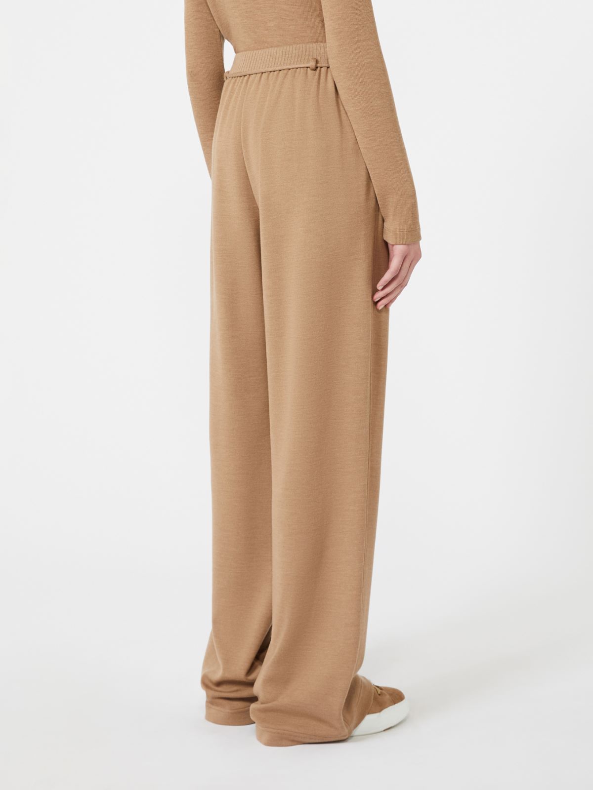 Double wool jersey trousers - CAMEL - Max Mara - 3