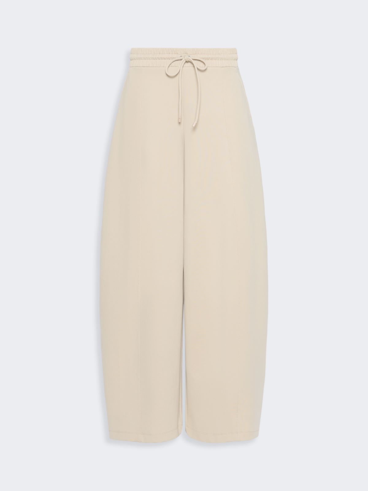 Technical cotton jersey barrel-leg trousers - STONE - Max Mara - 5