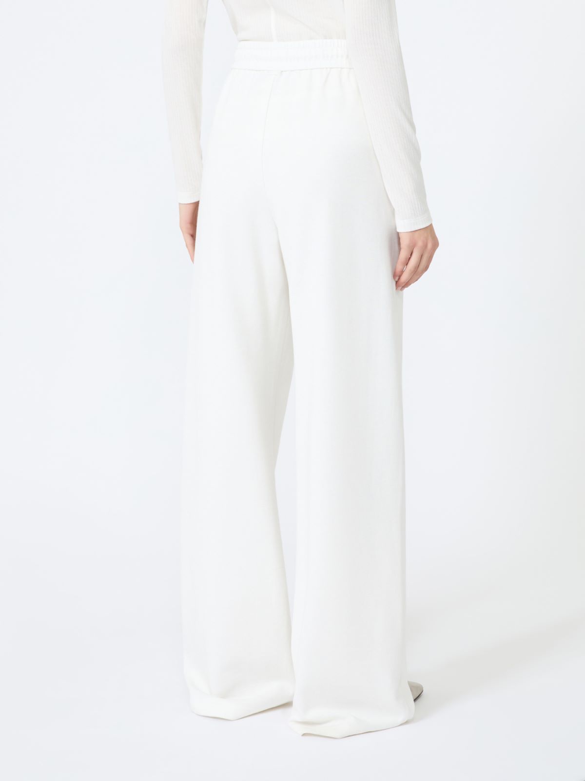 Jersey and cotton trousers - WHITE - Max Mara - 3