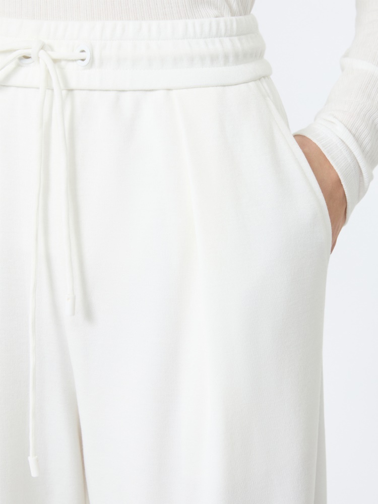 Jersey and cotton trousers - WHITE - Max Mara - 4