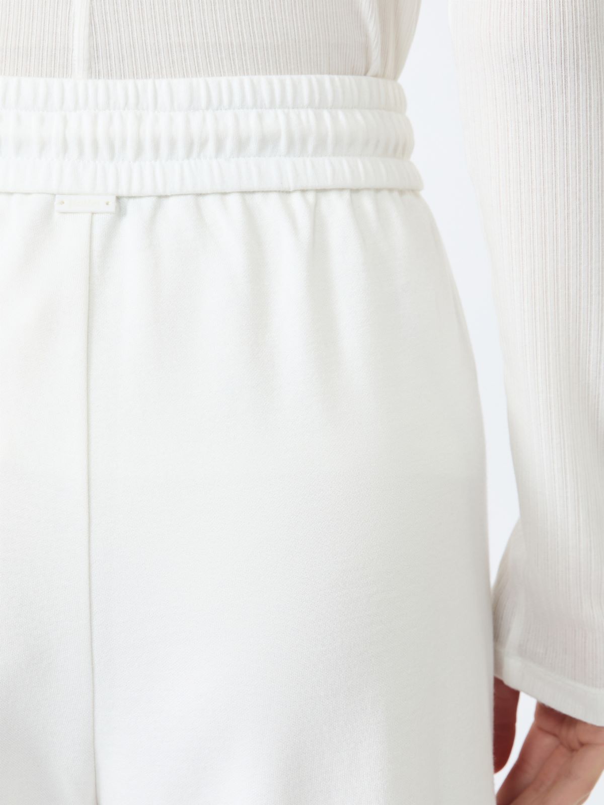Jersey and cotton trousers - WHITE - Max Mara - 5