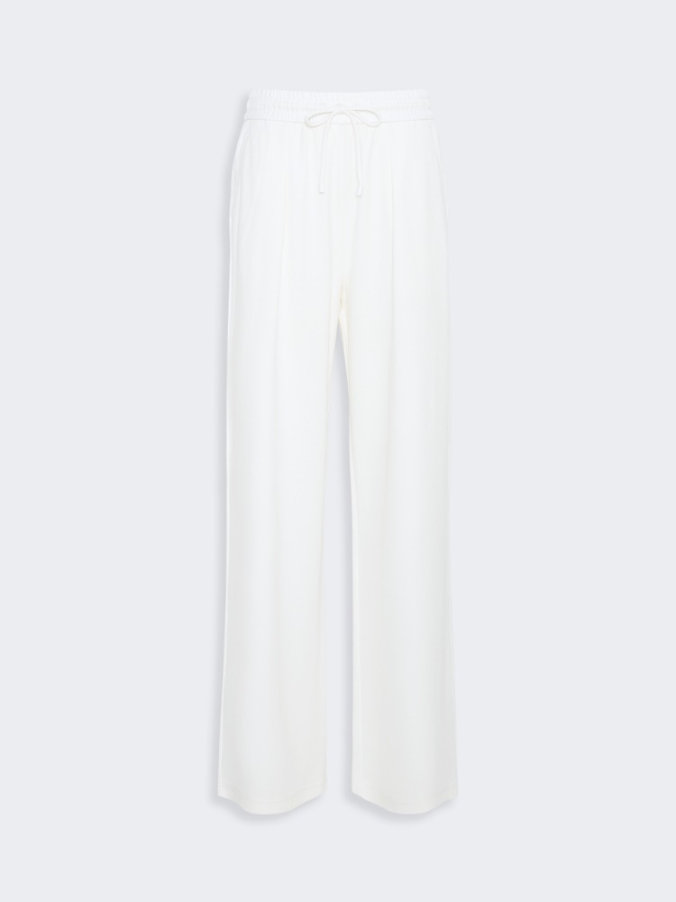 Jersey and cotton trousers - WHITE