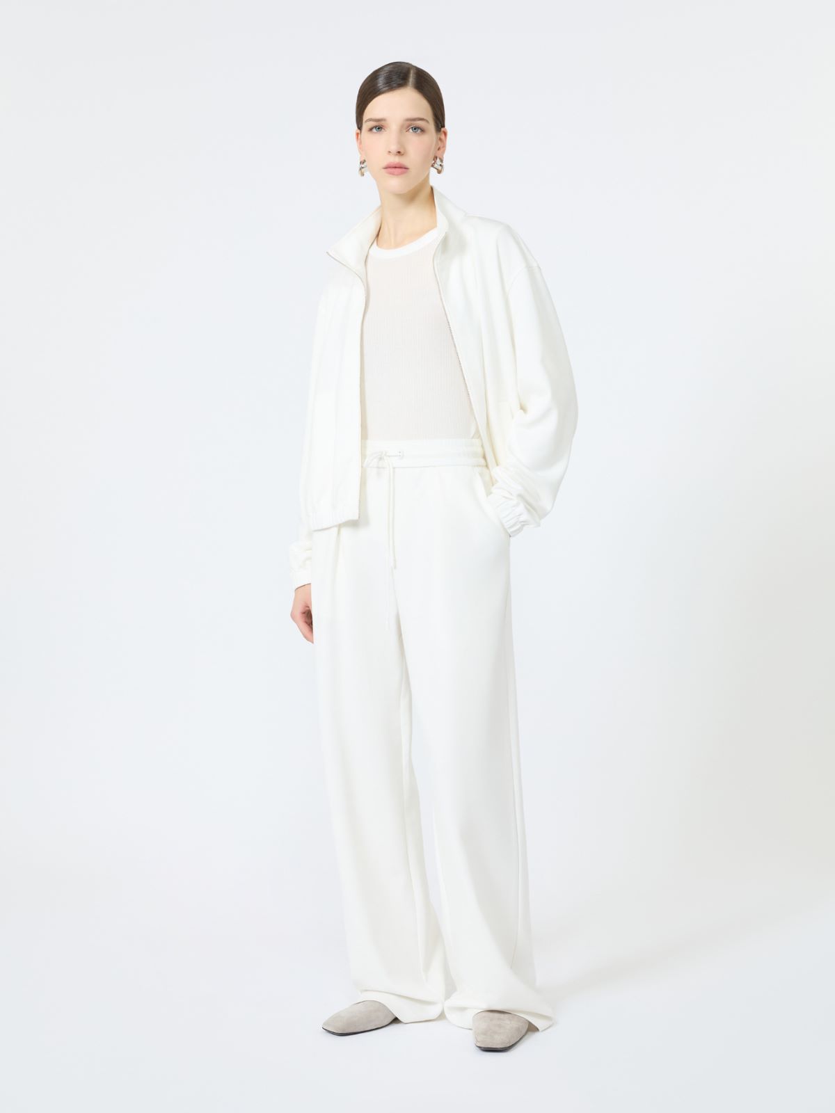 Jersey and cotton trousers - WHITE - Max Mara