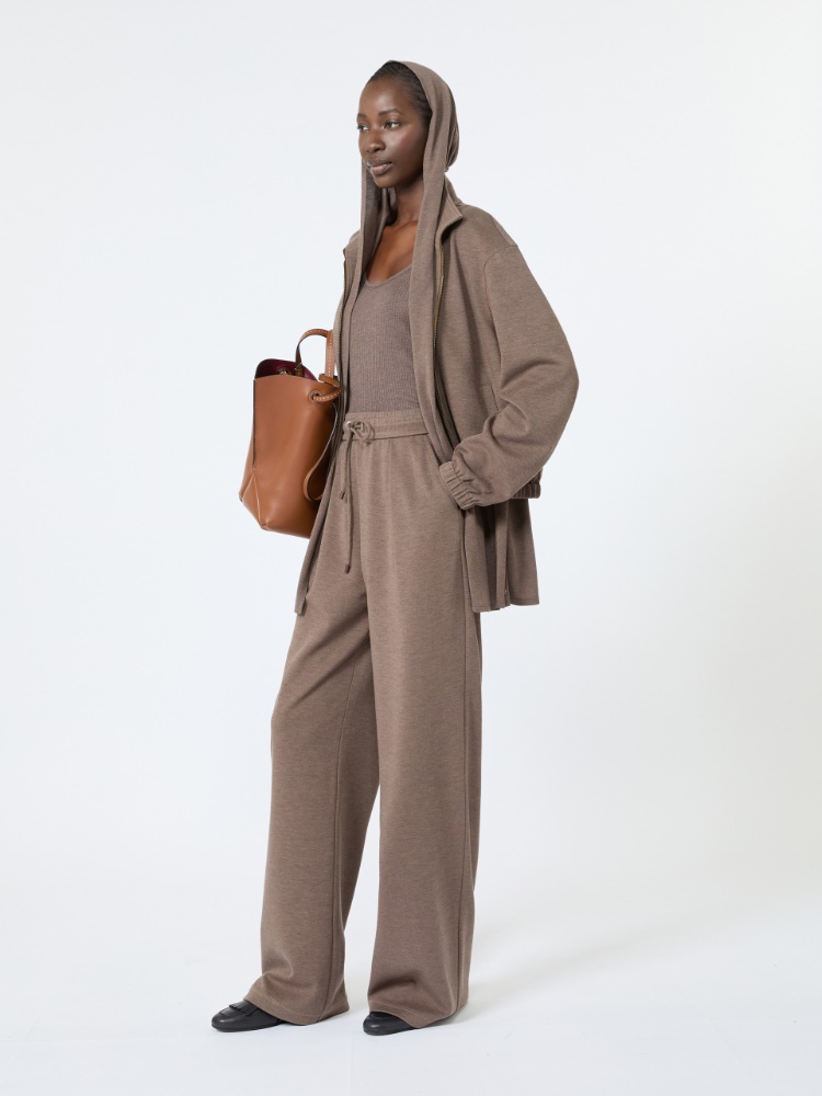 Jersey and cotton trousers - MUD
