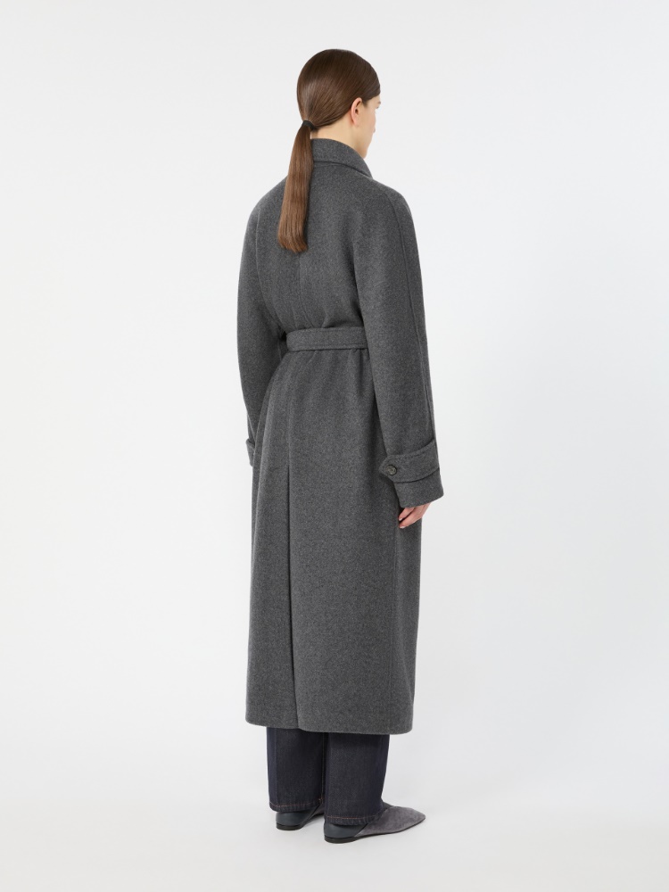 Oversized double jersey coat - DARK GREY - Max Mara - 3