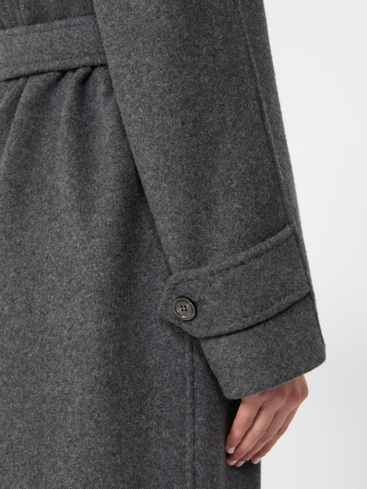 Oversized double jersey coat - DARK GREY - Max Mara - 5