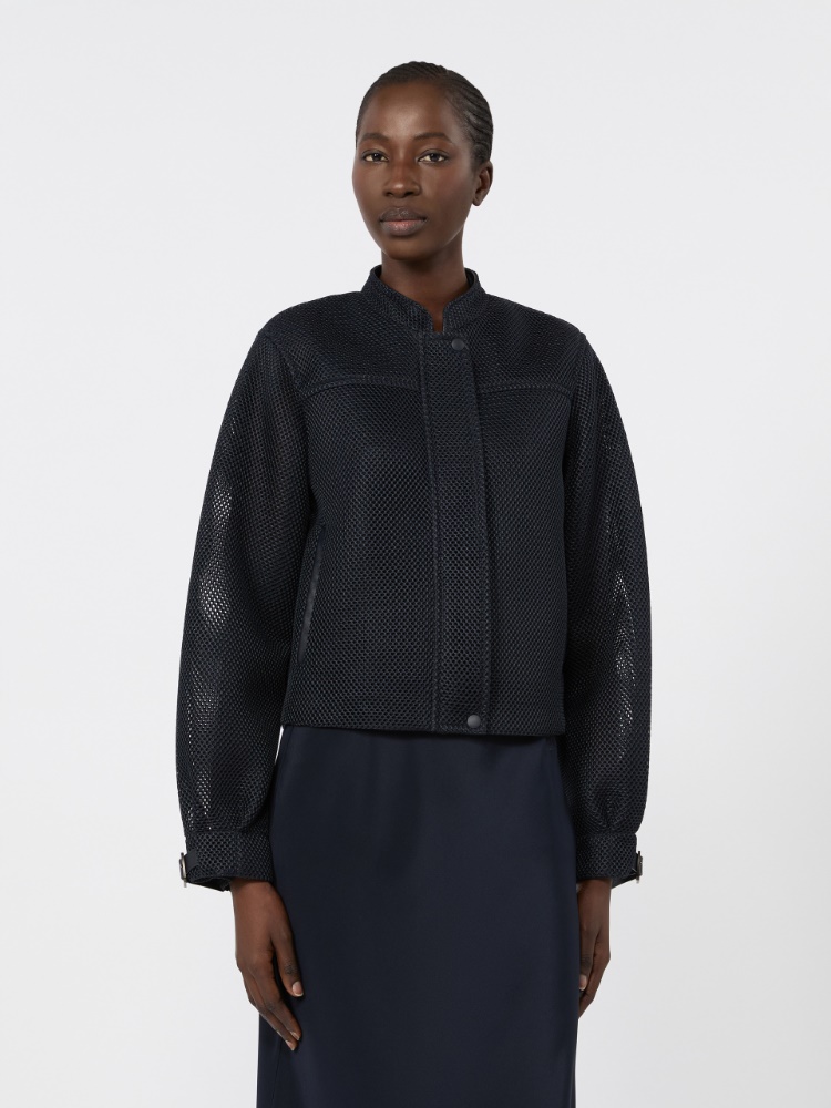 Technical mesh boxy jacket - ULTRAMARINE - 2