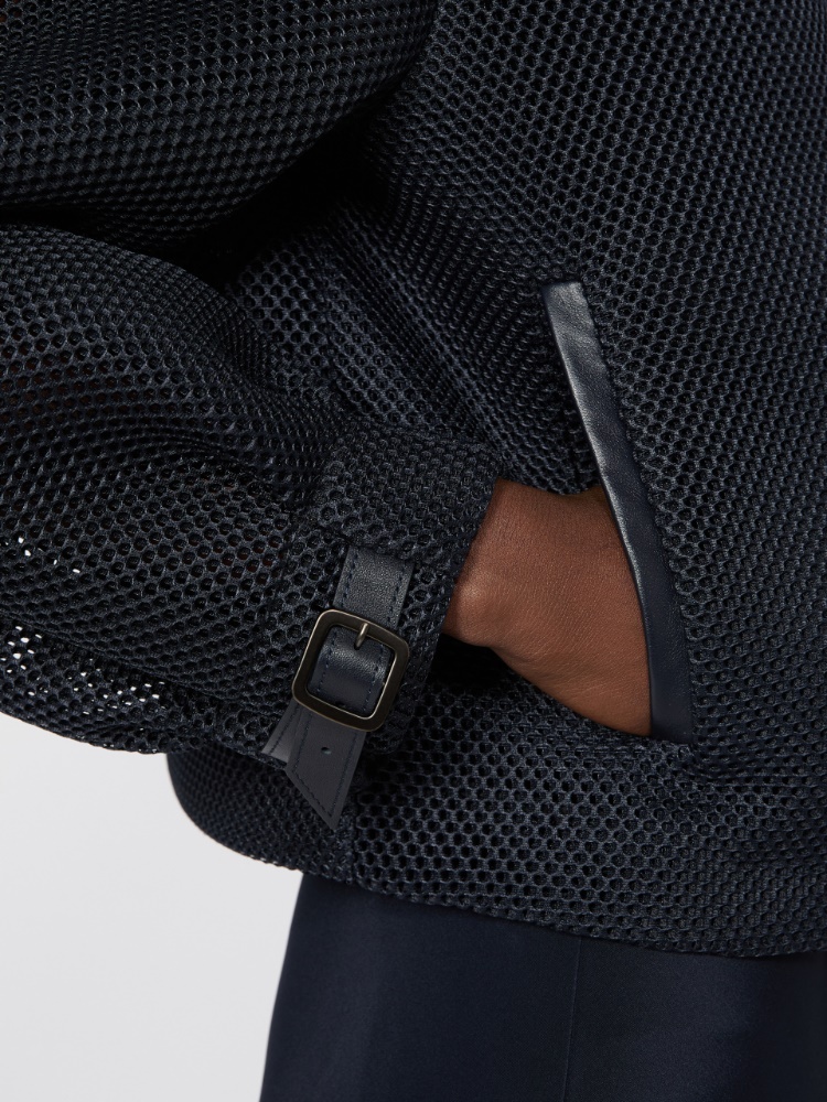 Technical mesh boxy jacket - ULTRAMARINE - 4
