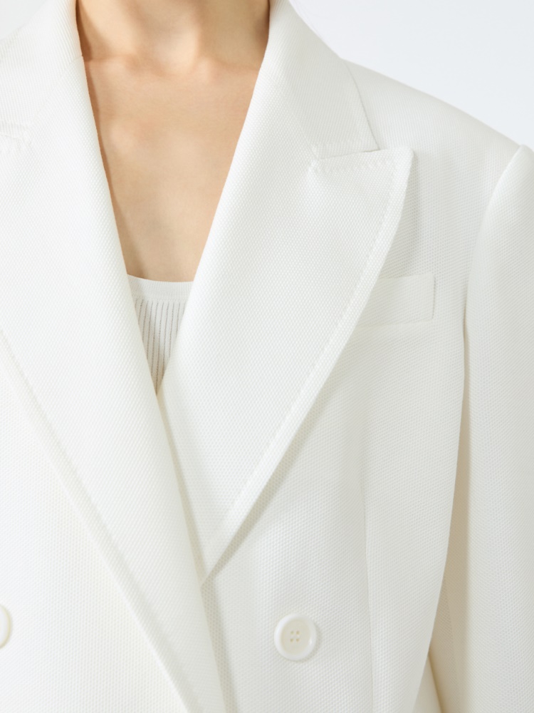 Piqué jersey Olimpia Jacket - WHITE - 4