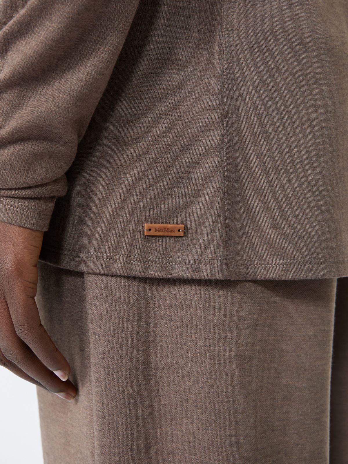 [ファルダ] シルク ブレンド ジャージー フーデッド カーディガン - MUD - Max Mara - 5